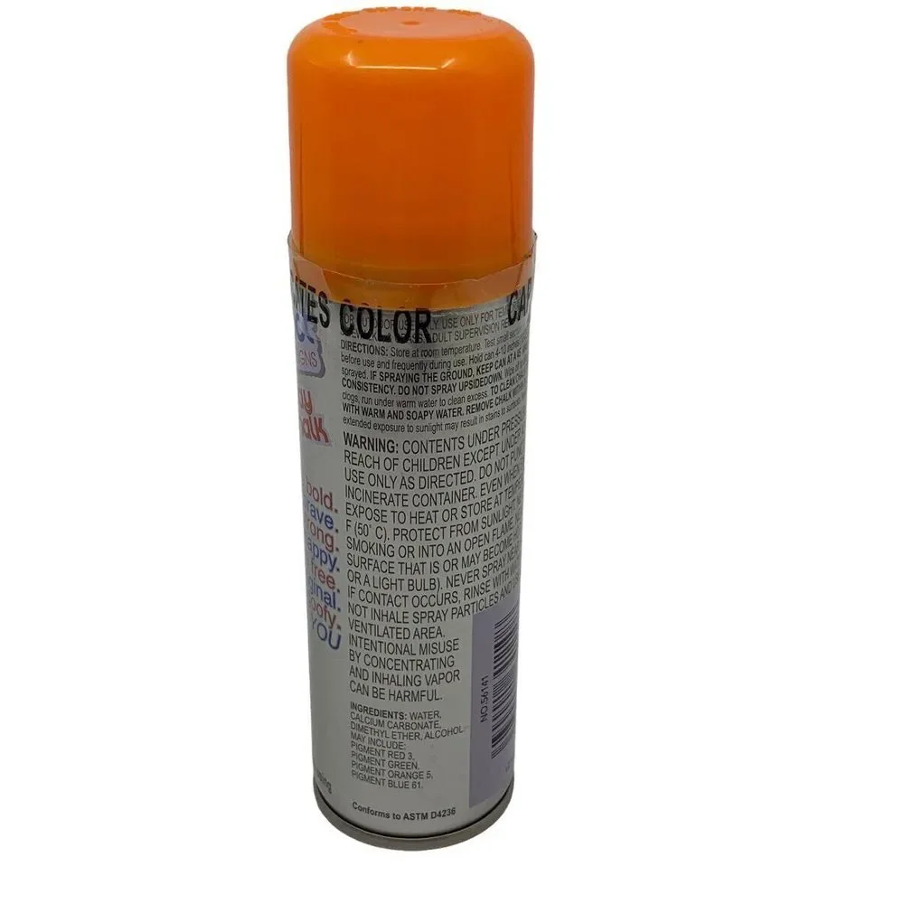 Goofy Foot Spray Orange Chalk In A Can 3oz Wash Off With Water Sealed‎
